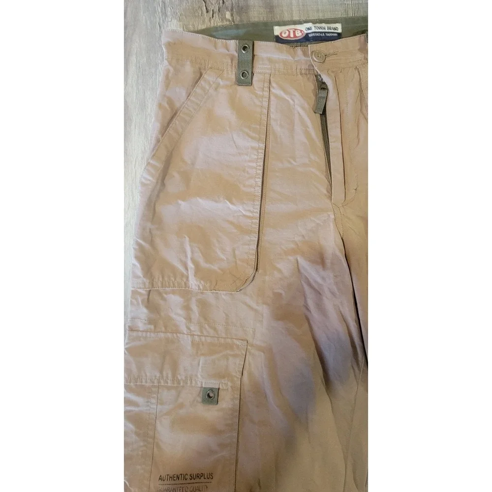 OTB One Tough‎ Brand Mens 30x32 Surplus Cargo Tan Lightweight Pant Vtg